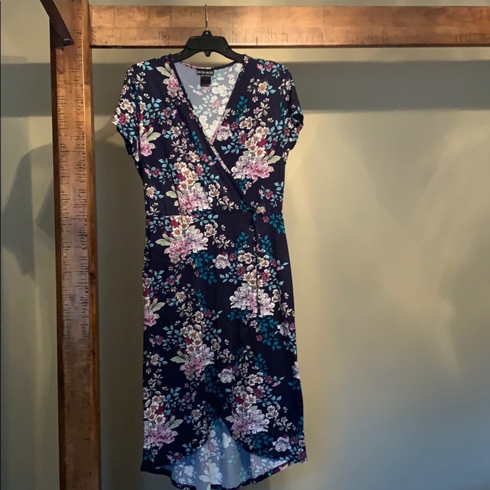 Dark blue floral dress